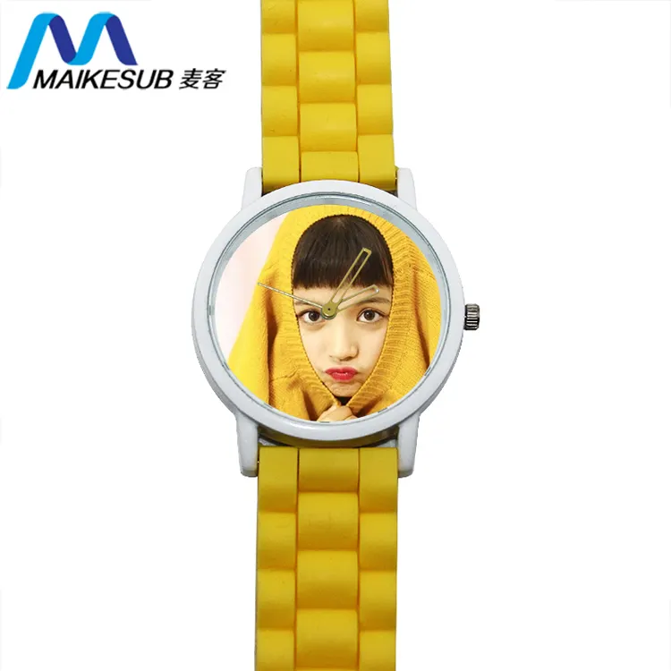 Custom logo Watch silicone band Korean version can diy photo color jelly student leisure sublimation watch