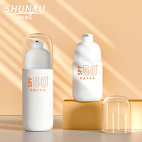 Bouteille cosmétique de luxe en plastique de voyage de crème solaire lotion pompe 50ml 80ml couleur personnalisée ovale pulvérisateur de brume pour le visage fournisseurs de conteneurs