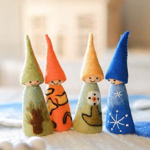 Montessori Toys rainbow <strong>fairy</strong> Peg <strong>Dolls</strong> Waldorf Pretend Play Felt Peg <strong>Doll</strong> for Forest Small World Play Dollhouse Accessory - Product Image 5