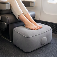Repose-pieds gonflable en PVC floqué portable pour enfants, voyages aériens longue distance, vacances en famille et voyages routiers