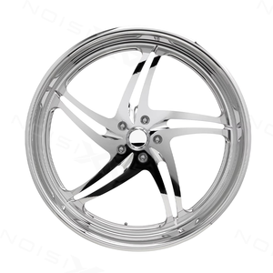 Juego de 2 Ruedas de Aluminio Forjado de 22, 24 y 26 Pulgadas, 5x5, 5x127, Labio Pulido Suave, 5 Radios, para Chevy C10, Impala, Chevelle - Product Image 3