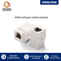 Coupleur Keystone RJ45 YSJ CAT3 180 degrés droit UTP Femelle-Femelle Noir Blanc pour Téléphone