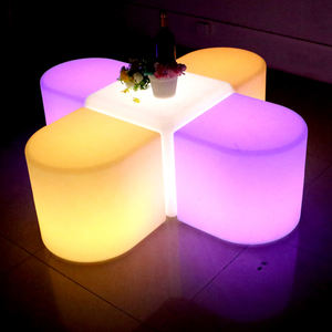 Tables et chaises LED rechargeables 40*40*40cm pour fêtes en plein air, articles lumineux pour festivals, chaises de café LED - Product Image 2