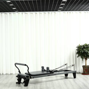 Máquina de <span class=keywords><strong>Pilates</strong></span> <span class=keywords><strong>Reformer</strong></span> de Uso Comercial para Entrenamiento en Estudio, Culturismo, <span class=keywords><strong>Reformer</strong></span> de <span class=keywords><strong>Pilates</strong></span> de Aluminio Negro - Product Image 5