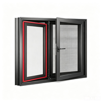 Fenêtre à persiennes en alliage d'aluminium à double vitrage, résistante aux ouragans, isolation phonique, rupture de pont thermique, style fixe, certifiée Energy Star