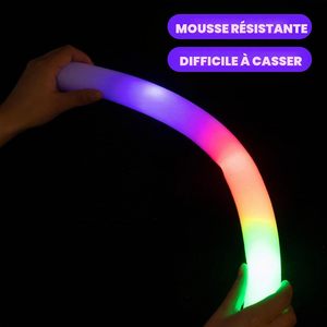 Bâton lumineux LED NeonGlo Glow Dark pour les fans de football, les fêtes, les concerts, les bâtons lumineux en mousse, les lumières LED pour Noël et Halloween - Product Image 3