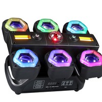Luz Móvil de Cabeza LED de 150W, Luces de Bola Mágica Láser, 6 Ojos, DMX, KTV, Discoteca, DJ, Boda, Fiesta de Navidad, RGBW, Luz de Escenario para Club