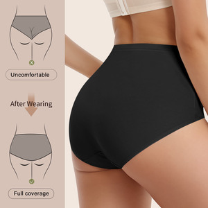 Ropa interior moldeadora de cintura alta Lucky, 5 piezas, bragas de nailon con bloques de color para mujer, para adelgazar y levantar la cadera - Product Image 3