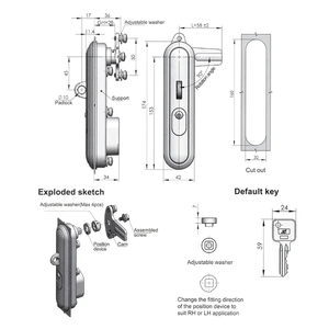 Electronic <b>Cabinet</b> <b>Lock</b> Padlock Type Panel Metal <b>Cabinet</b> Door <b>Lock</b> Electric Plane Door <b>Lock</b> Mechanical <b>lock</b> for anti-theft - Product Image 6