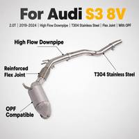 Downpipe Knalpot OEM High Flow dengan Sambungan Fleksibel untuk Audi S3 8V 2.0T 2019-2024 SS304 Kompatibel OPF Peningkatan Performa Mobil