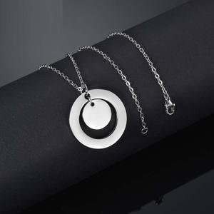 Custom Initial <strong>Necklace</strong> 316 Stainless Steel Round Disk Blank <strong>Necklace</strong> Dainty <strong>Coin</strong> Chain Jewelry Women - Product Image 4