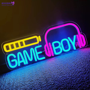 Enseigne néon personnalisée <span class=keywords><strong>pour</strong></span> salle de jeux, décoration murale LED lumineuse <span class=keywords><strong>pour</strong></span> chambre ou man cave, lampe néon colorée alimentée par USB avec télécommande et variateur d'intensité - Product Image 3
