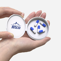 RTCO Nouvelle conception de flacon à pilules portable de qualité alimentaire, flacon rond en plastique amovible pour capsules, emballage