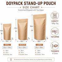 Op maat gemaakte Doypack staande zak met bovenrits voor noten, pinda's, walnoten, cashewnoten, gedroogd fruit, voedselverpakking, Mylar zak