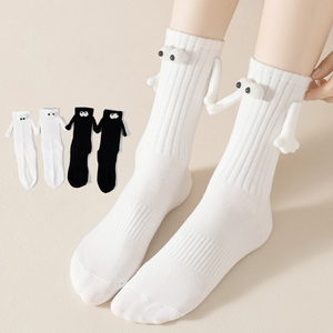 Chaussettes magnétiques unisexes à la main avec personnage mignon 3D Eyes Crew Mid-Tube Length <span class=keywords><strong>Lol</strong></span> Cadeau pour jeunes adolescents - Product Image 6
