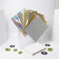 Film de transfert thermique 3D TPU Qinyu, blanc, or, argent, paillettes laser, couleur A3/A4, film TPU lavable pour impression de logo 3D en relief
