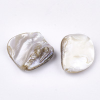 Nouvelles perles de coquillages d'eau douce couleur kaki clair de la marque Huijuan, trou de 0,8 mm, accessoires et matériaux pour bijoux faits main, collection automne 2021