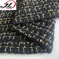 Lot en stock de tissu en tweed métallisé rose du fabricant pour blazer