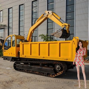 Mini Dumper sur chenilles Camions chenilles en caoutchouc 3 tonnes Crawler Transporter Dumper - Product Image 5