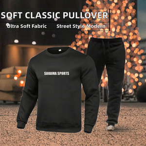Sudadera Holgada de Estilo Urbano Moderno, Conjunto Deportivo Esencial, Ultra Suave, 100% Algodón, Transpirable, Forro Polar Clásico para Invierno - Product Image 2