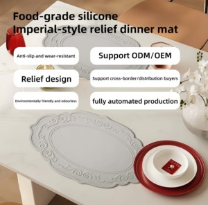 مفارش طاولة مقاومة للحرارة مقاومة للماء ، حصيرة لوحة منقوشة الأوروبي ، مفارش طاولة مطبخ قابلة للغسل مانعة للانزلاق للمطبخ المنزلي - Product Image 6