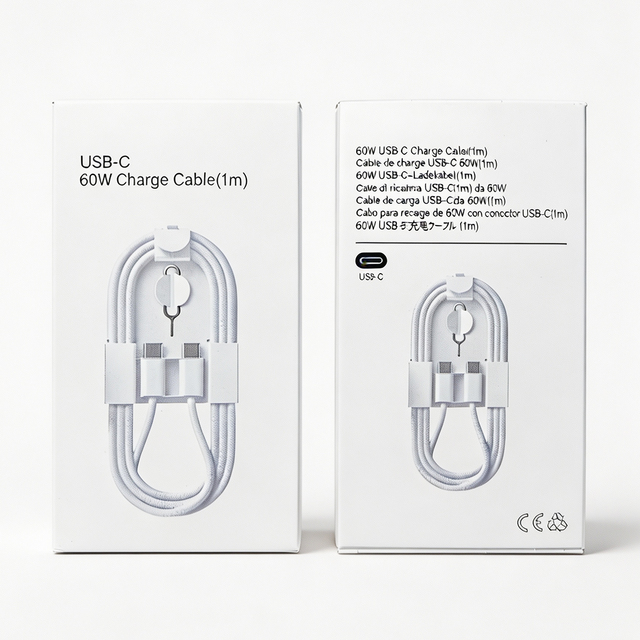 2026 New Arrival 60W Type C to C Fast Charging Data Cable for iPhone 15 16 17 Pro Max Samsung Android with Box