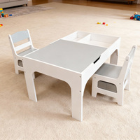 Mesa Sensorial de Madera Multifuncional Montessori, Mesa de Actividades para Niños, Mesa y Juego de Sillas para Niños