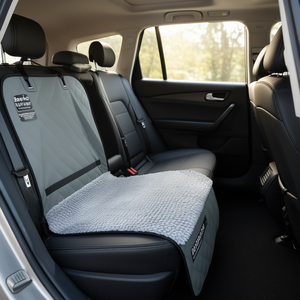 Housse de siège arrière de voiture pour chien Dirty Dog D0100XU320W, gris froid, en polaire, protection de siège pour animaux de compagnie - Product Image 2