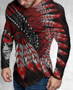 T-shirts imprimés d'animaux 2023 Nouveau T-shirt à manches longues pour hommes Tiger <span class=keywords><strong>Lion</strong></span> Pattern Pullover Tee Streetwear Casual <span class=keywords><strong>Plus</strong></span> Size Tops - Product Image 4