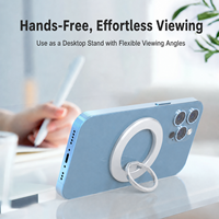 Support de téléphone magnétique en métal portable, flexible et robuste, réglable à 360 degrés, avec anneau de maintien pour doigt, pour lit et bureau, personnalisable OEM/ODM avec logo