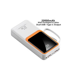 Cargador Portátil PD de 22.5W con Carga Rápida, 20000mAh, 4 Cables, Pantalla LED, Linterna, para Viajes, Campamentos, Viajes de Negocios, USB-C - Product Image 6