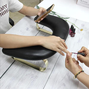 Rosa Luxus Leder Maniküre Hand kissen halter Profession elle Nagels tütze Kissen Nail Art Tool Nagel Armlehne Hand kissen - Product Image 5