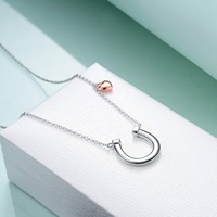 Collier fer à cheval en argent sterling 925, bijoux équestres pour femmes et filles, vente en gros directe usine
