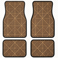 Tapis de sol automobiles – Vente en gros usine – Lot de 4 tapis universels pour voiture – Tapis épais antidérapants à motif géométrique – Convient aux berlines et aux SUV
