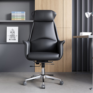 Ergonomic <b>Office</b> <b>Chair</b> Leather High <b>Back</b> With Wheels For Home <b>Office</b> Use - Product Image 1