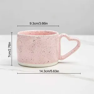 Taza de cerámica Ins de estilo coreano, taza de café con mango en forma de amor rosa de 300ML, taza de <span class=keywords><strong>desayuno</strong></span>, leche, avena, taza de agua, Día de <span class=keywords><strong>San</strong></span> <span class=keywords><strong>Valentín</strong></span> - Product Image 4