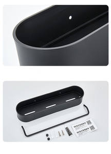 Étagère <span class=keywords><strong>de</strong></span> <span class=keywords><strong>douche</strong></span> moderne en aluminium à espace large, support organisateur <span class=keywords><strong>de</strong></span> <span class=keywords><strong>rangement</strong></span> mural robuste pour salle <span class=keywords><strong>de</strong></span> bain cuisine <span class=keywords><strong>noir</strong></span> avec adhésif - Product Image 5