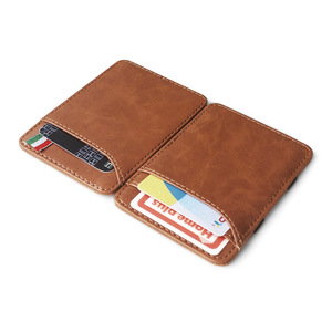 Người đàn ông của Retro PU Leather Wallet với túi ma thuật Tính năng Cross-Border <span class=keywords><strong>Coin</strong></span> Purse và thẻ kinh doanh - Product Image 1