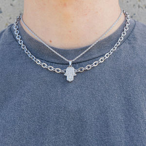 Collier en acier inoxydable plaqué or 18k, pendentif de pièce romaine et de centenaire, bijoux en argent pour hommes, collier Saint George - Product Image 4