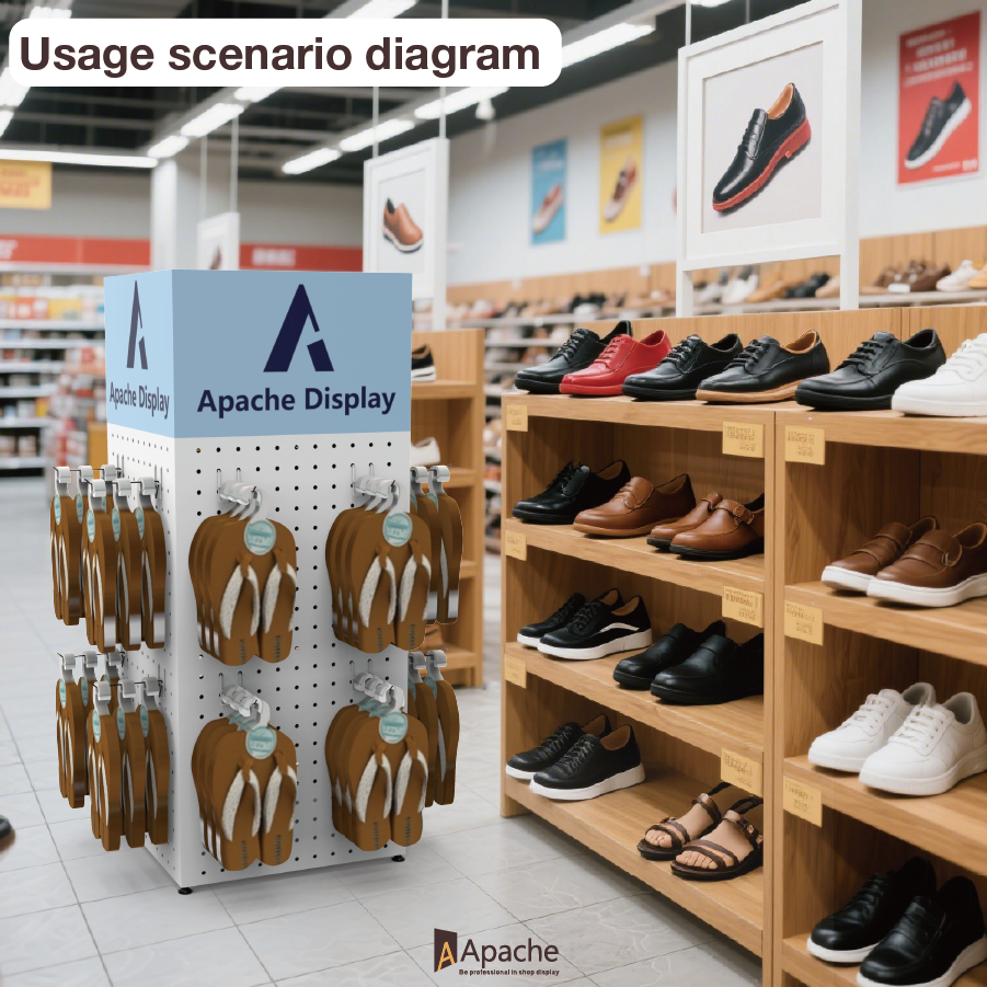 Custom Multi Functional Metal Retail Shoe Rack for Organized Footwear Store Display — view 4