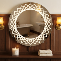 Miroir lumineux LED de haute qualité, sans cadre, décoratif, personnalisé, pour chambre à coucher, Salon, lavabo, salle de bain