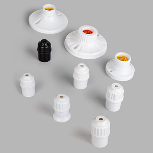 Điện phụ kiện <span class=keywords><strong>E27</strong></span> vít trần đèn cơ sở trắng nhựa tròn tường ánh sáng ổ cắm <span class=keywords><strong>LED</strong></span> chiếu sáng phù hợp nhựa giữ bóng đèn - Product Image 6