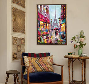 Monster Truck City in ferro fai da te pittura decorativa fatta a mano soggiorno camera da letto appeso dipinto quadrato diamante - Product Image 2