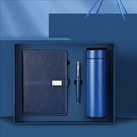 Ensemble cadeau d'entreprise haut de gamme 3 en 1, directement de l'usine, carnet en cuir PU, stylo signature, bouteille d'eau, pour offrir aux clients