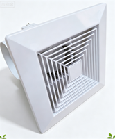 Ventilateur d'extraction carré de plafond 8 pouces à haut débit d'air et faible bruit, extracteur d'air personnalisable pour salle de bain, toilettes, cuisine, hôtel