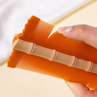 Peigne démêlant en plastique imitation bambou, best-seller en ligne, ultra-dense à dents fines, anti-pelliculaire, grattoir pour cuir chevelu, carte en papier transparente
