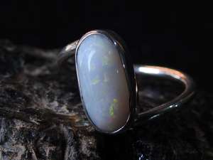 Australian Solid <b>Opal</b> Classic Wedding <b>Ring</b>-<b>Silver</b> Prong Setting-Multi Fire 12x6mm-October Birthstone-5 US Size-Handmade Gift - Product Image 4