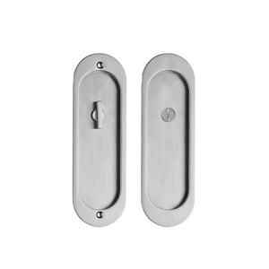 Modern Pocket Sliding Door <strong>Lock</strong> Heavy Duty Satin Nickel Zinc Alloy Privacy Keyless Unlock Way Privacy Mortise - Product Image 3