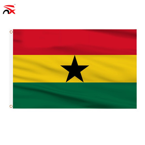 Bandera Nacional de Ghana de Poliéster de 3x5 Pies, <span class=keywords><strong>Precio</strong></span> de Fábrica Promocional, para Eventos Deportivos al Aire Libre, Animación de la Nación Ghana - Product Image 2
