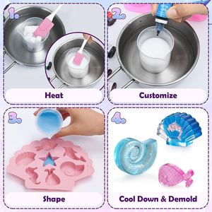 Nàng Tiên Cá Làm Xà Phòng Craft <span class=keywords><strong>Kit</strong></span> Trẻ Em Đồ Chơi 18 Mô Hình 6 Mực Tuổi 8-12 Năm Tuổi Đại Dương Động Vật Đồ Chơi Món Quà Sinh Nhật Tự Làm Khoa Học Bộ Dụng Cụ - Product Image 3